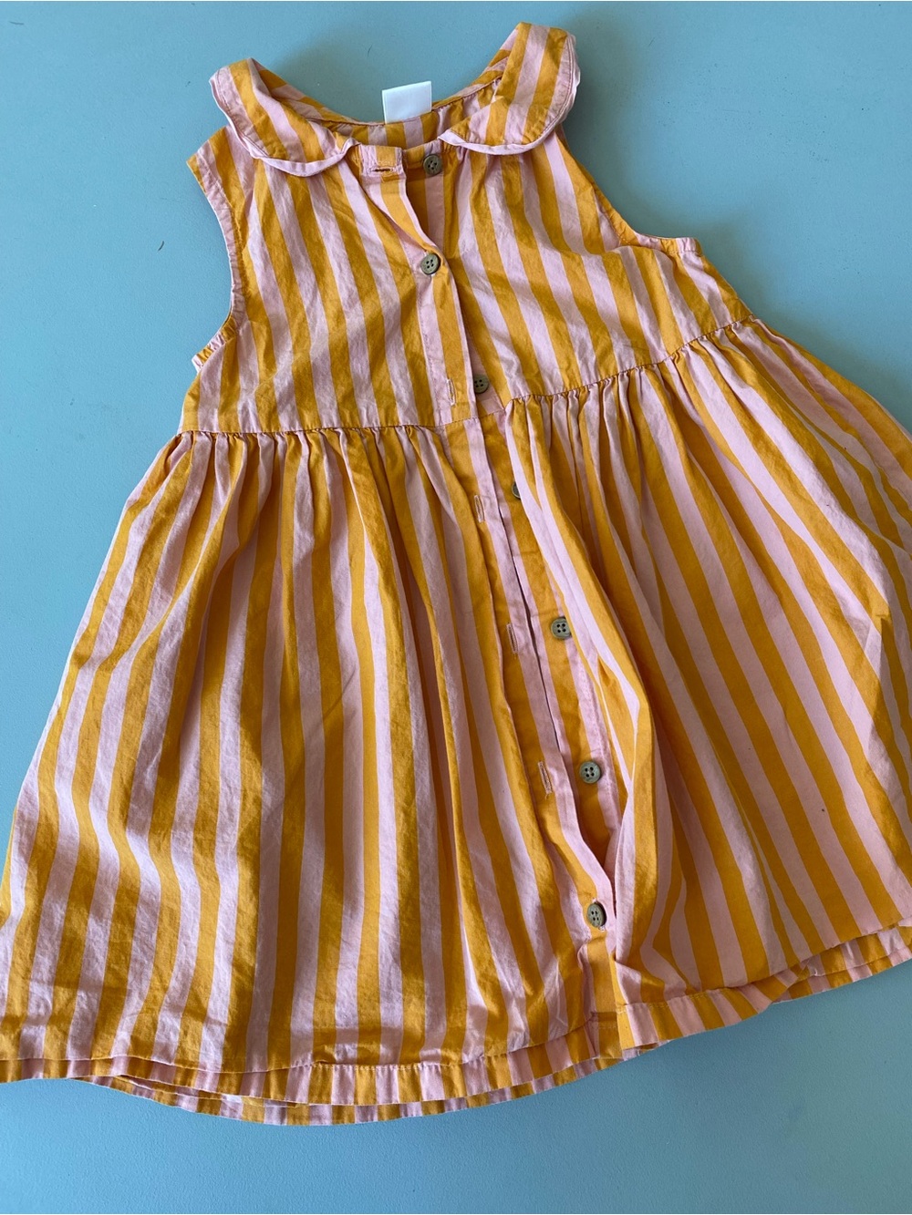 next ToddlerGirls Size 4-5 Striped Sleeveless Dress in Pink & Orange